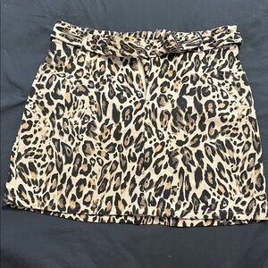 Miami Animal Print Mini Skirt with Belt